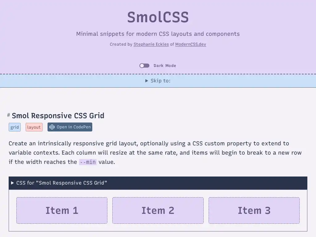 Photo of resource SmolCSS